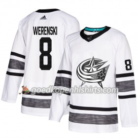 Columbus Blue Jackets Zach Werenski 8 2019 All-Star Adidas Wit Authentic Shirt - Mannen